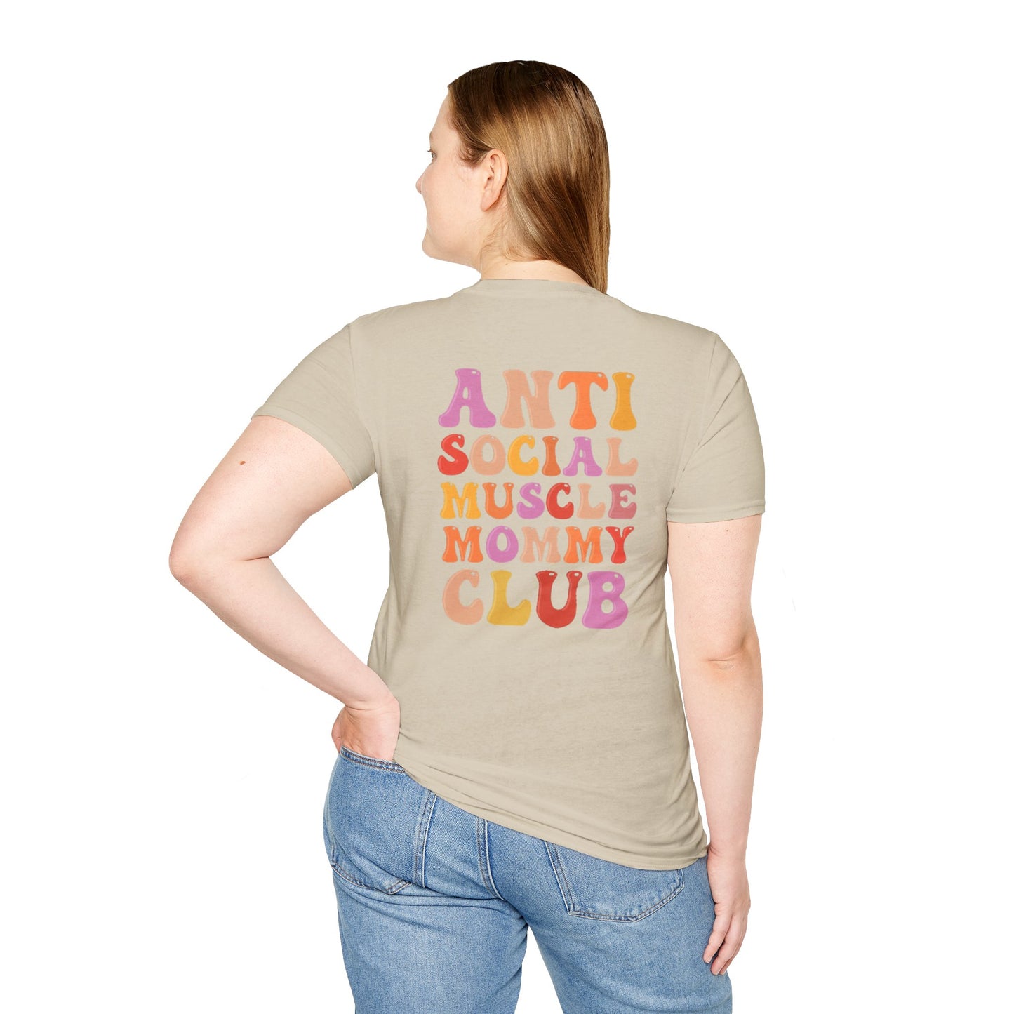 Anti Social Muscle Mommy Club Softstyle T-Shirt
