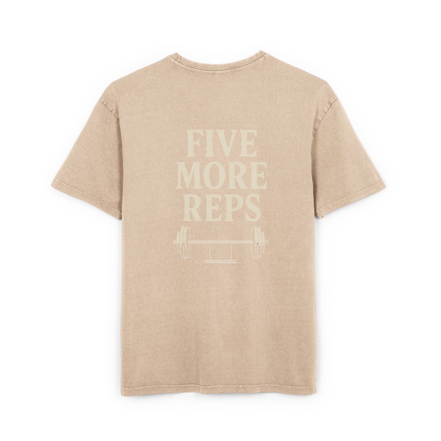 Men's Acid Washed Oversized Tee - "Five More Reps"