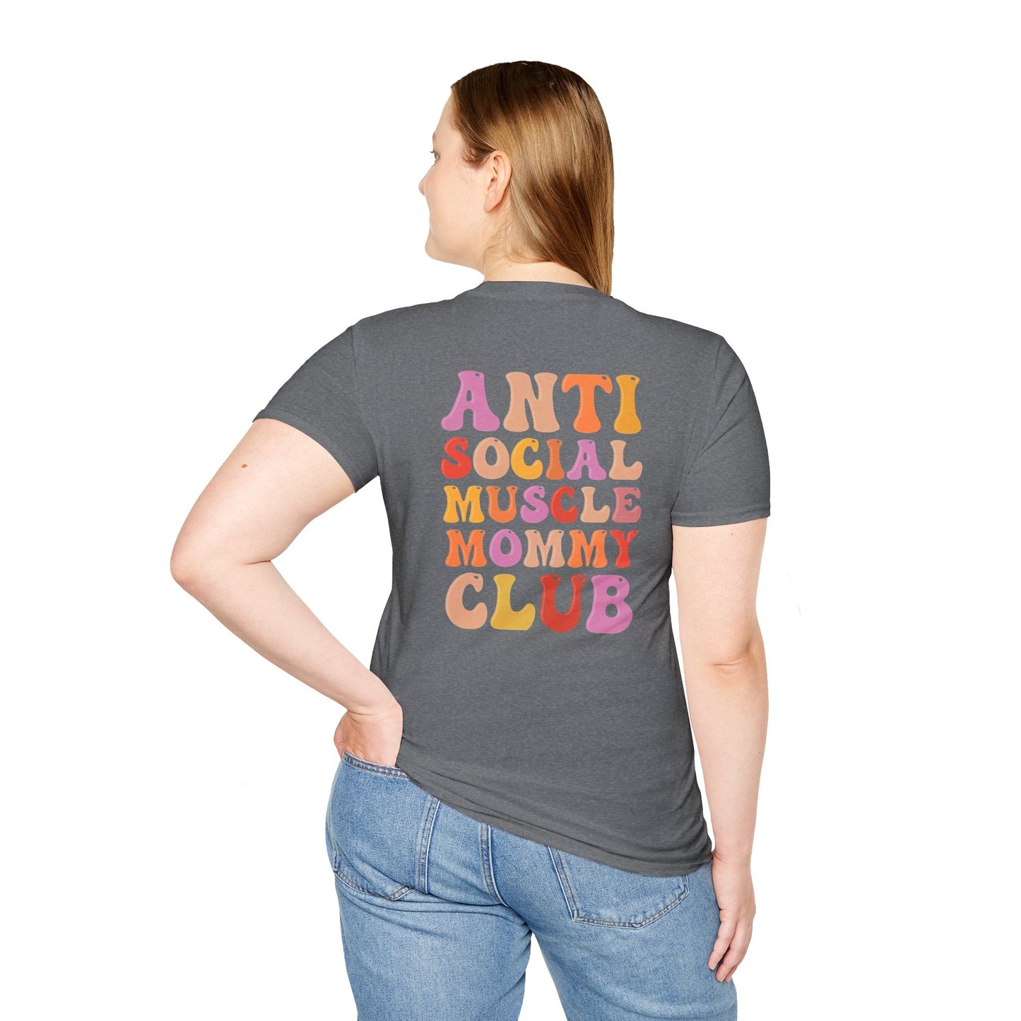 Anti Social Muscle Mommy Club Softstyle T-Shirt