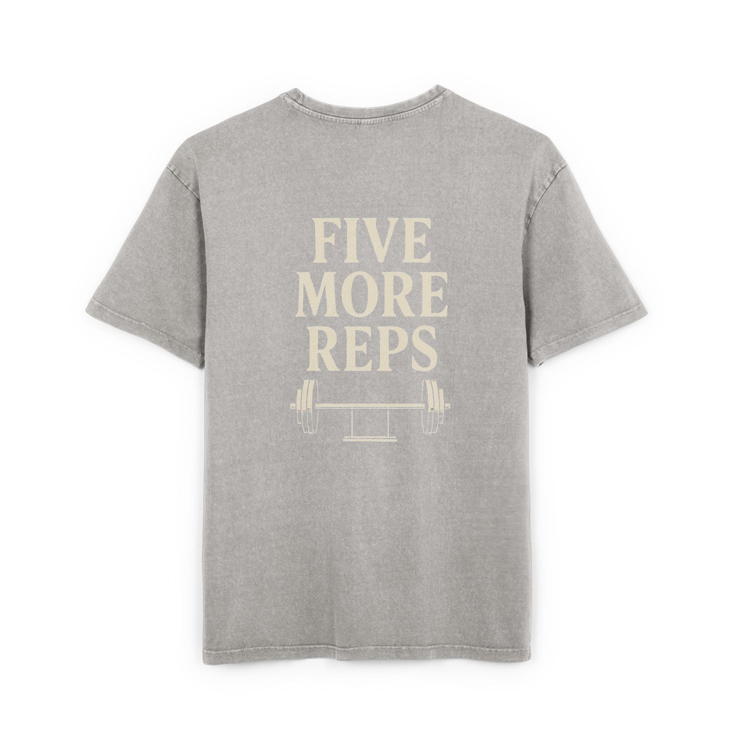 Men's Acid Washed Oversized Tee - "Five More Reps"