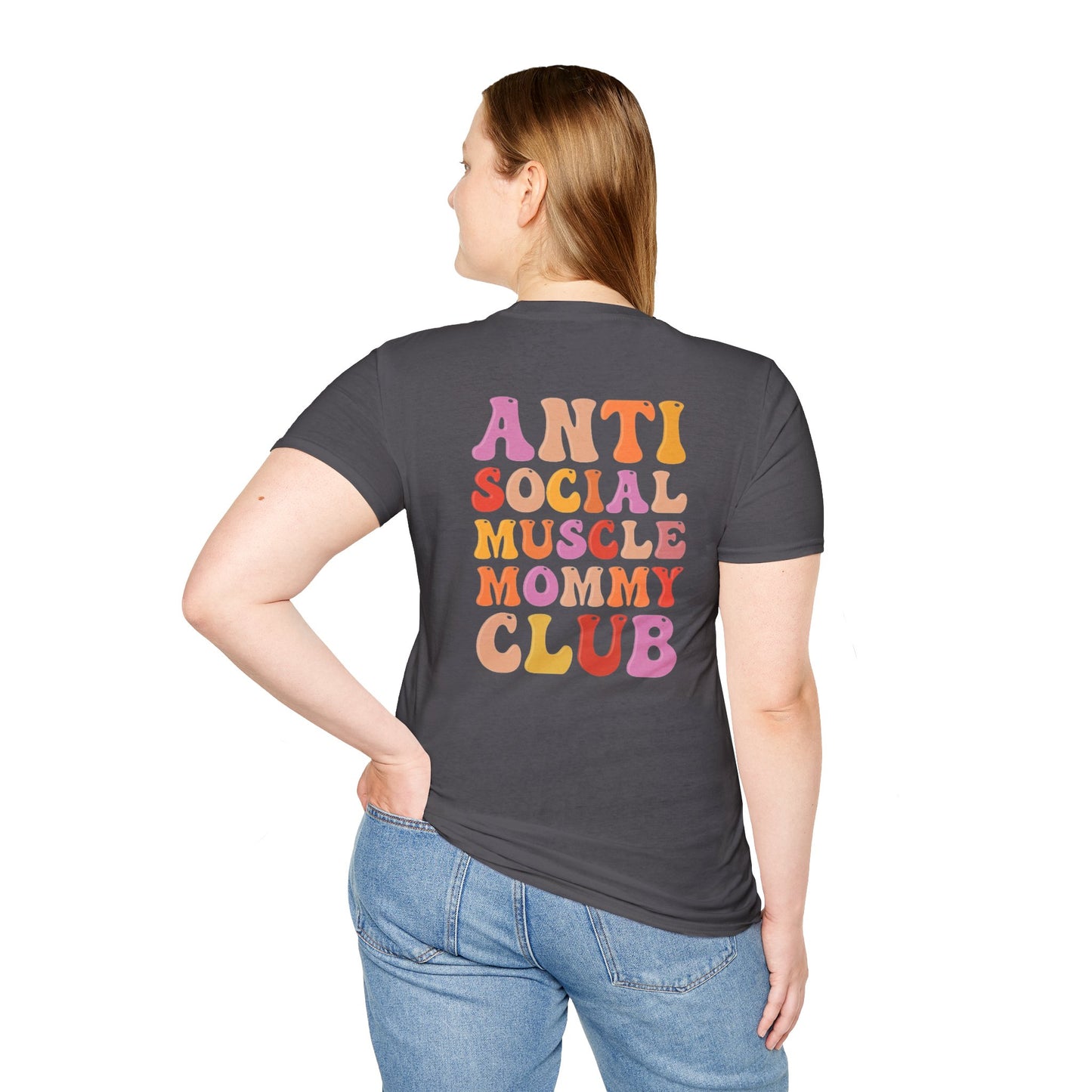 Anti Social Muscle Mommy Club Softstyle T-Shirt