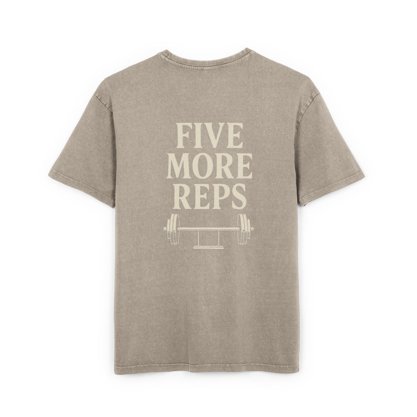 Men's Acid Washed Oversized Tee - "Five More Reps"
