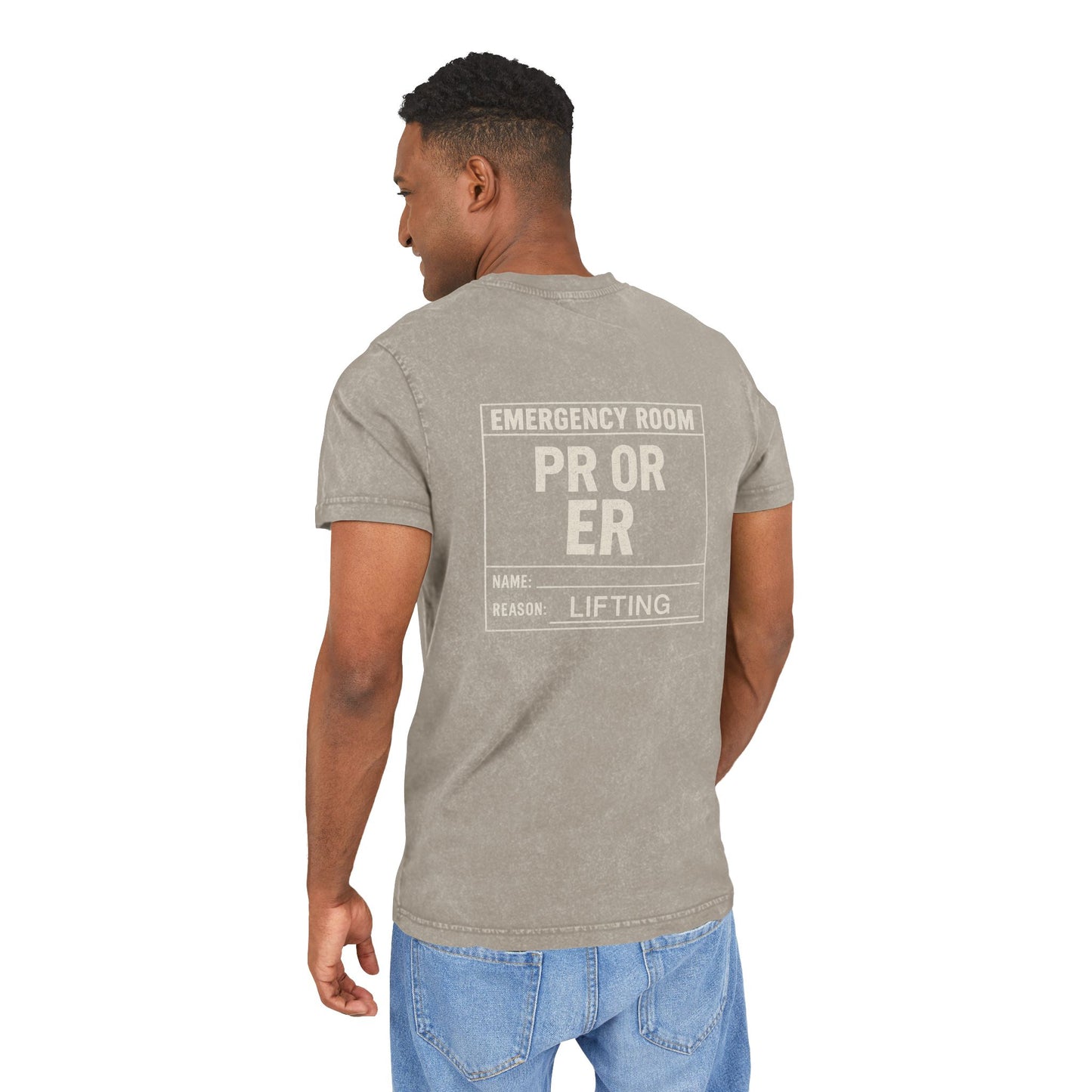 Acid Washed Graphic Tee for Fitness Lovers, Edgy Workout Shirt, Casual Everyday Fashion, Gift for Gym Enthusiasts, Motivational Tee