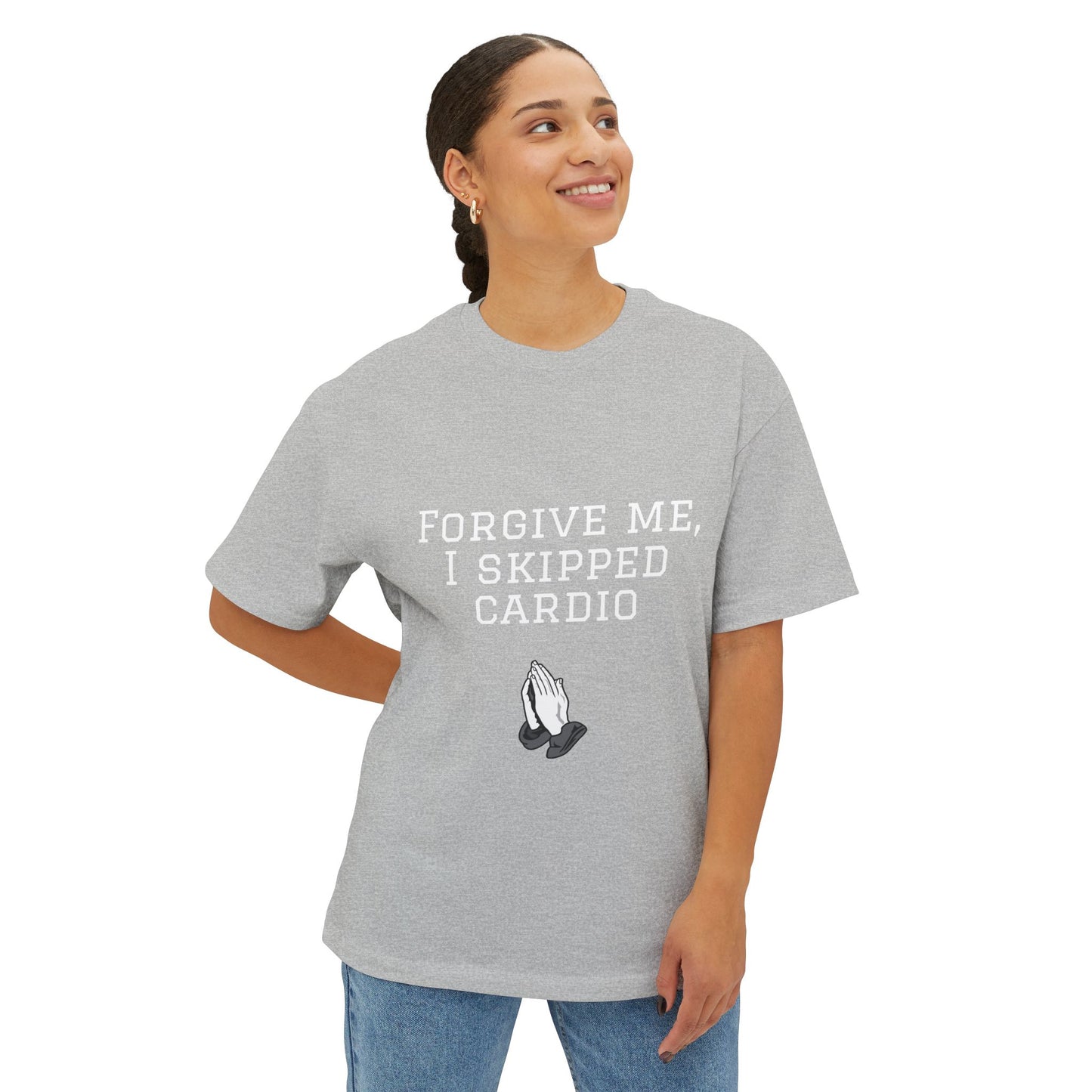 Oversized Tee “Forgive me, I skipped cardio” Design Unisex Shirt
