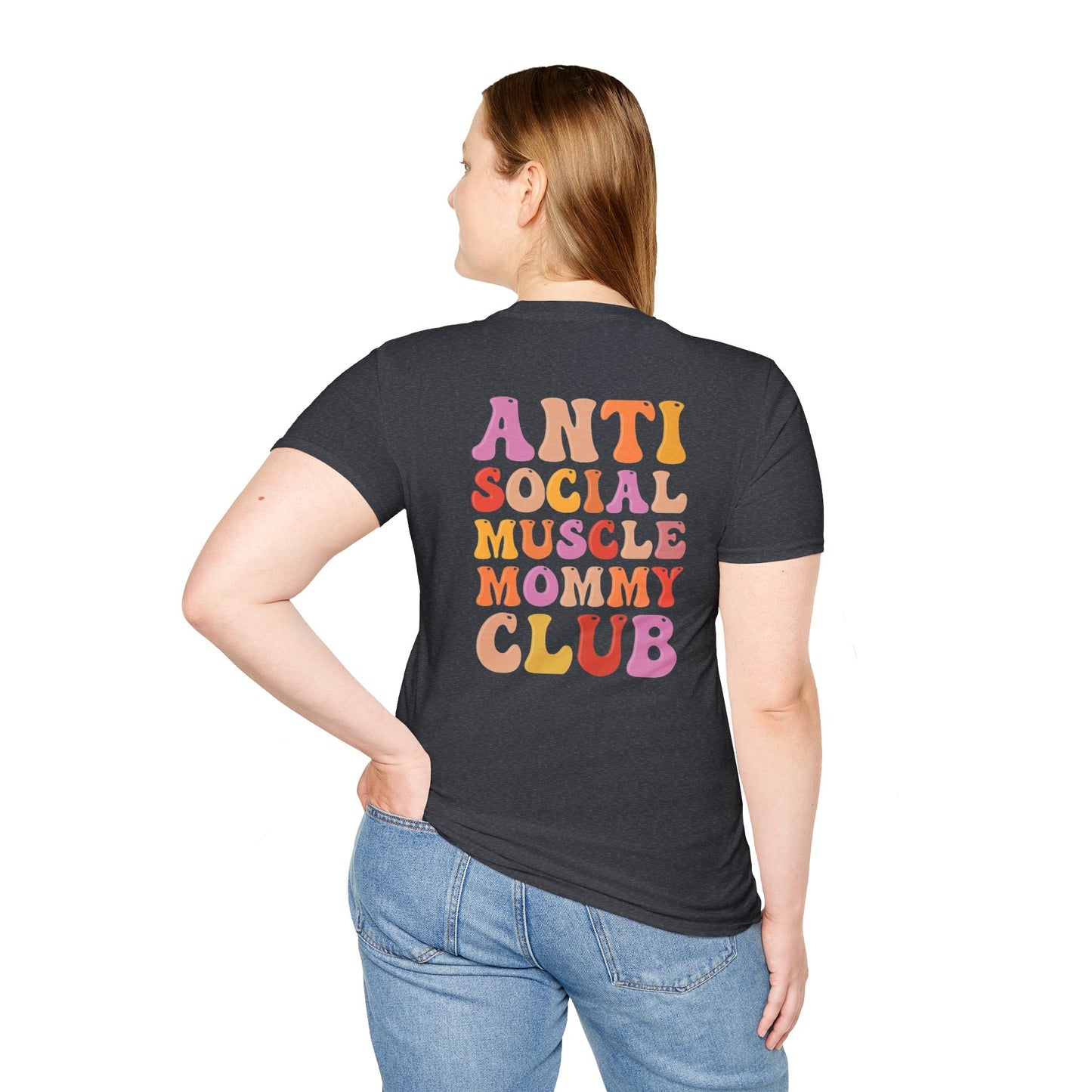 Anti Social Muscle Mommy Club Softstyle T-Shirt