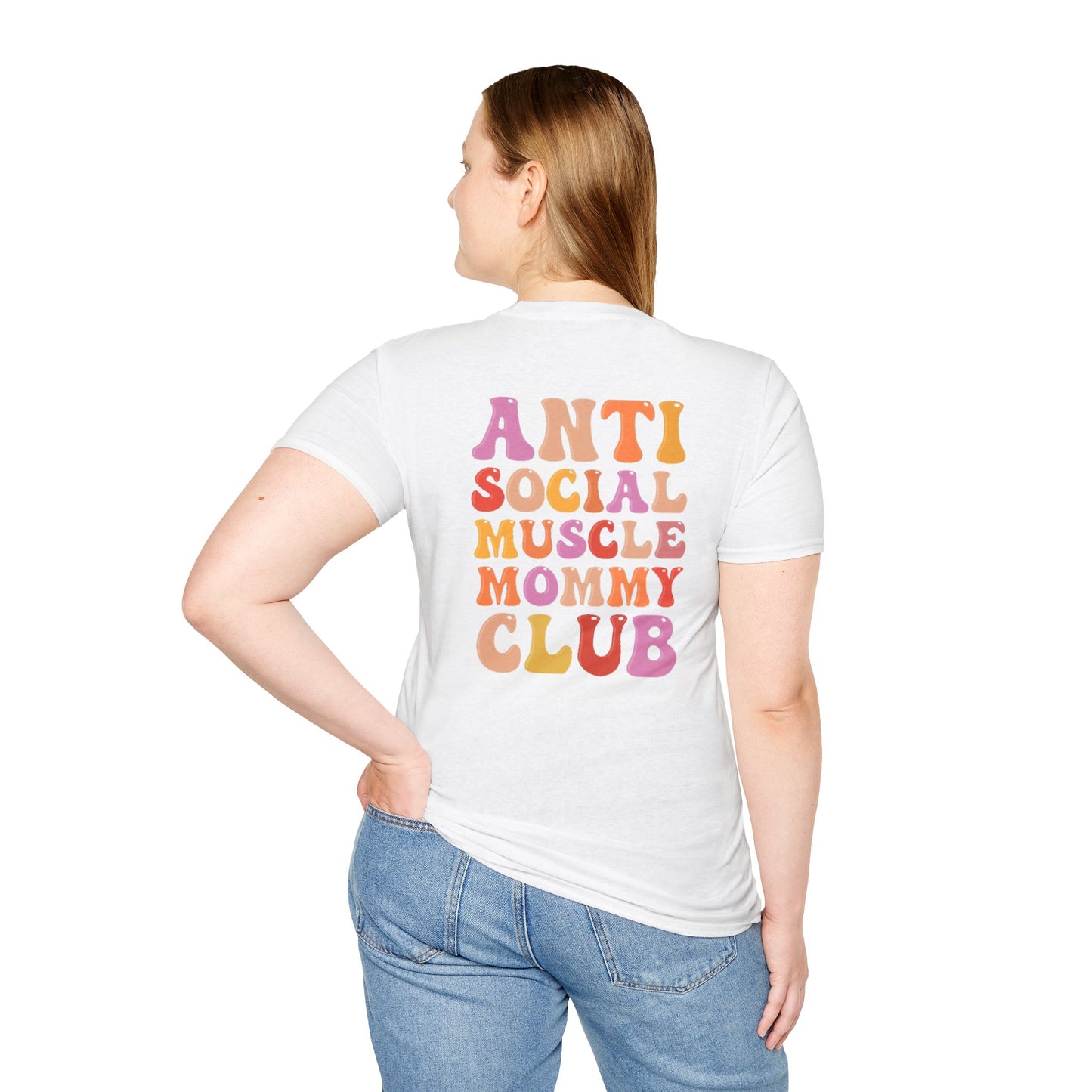 Anti Social Muscle Mommy Club Softstyle T-Shirt