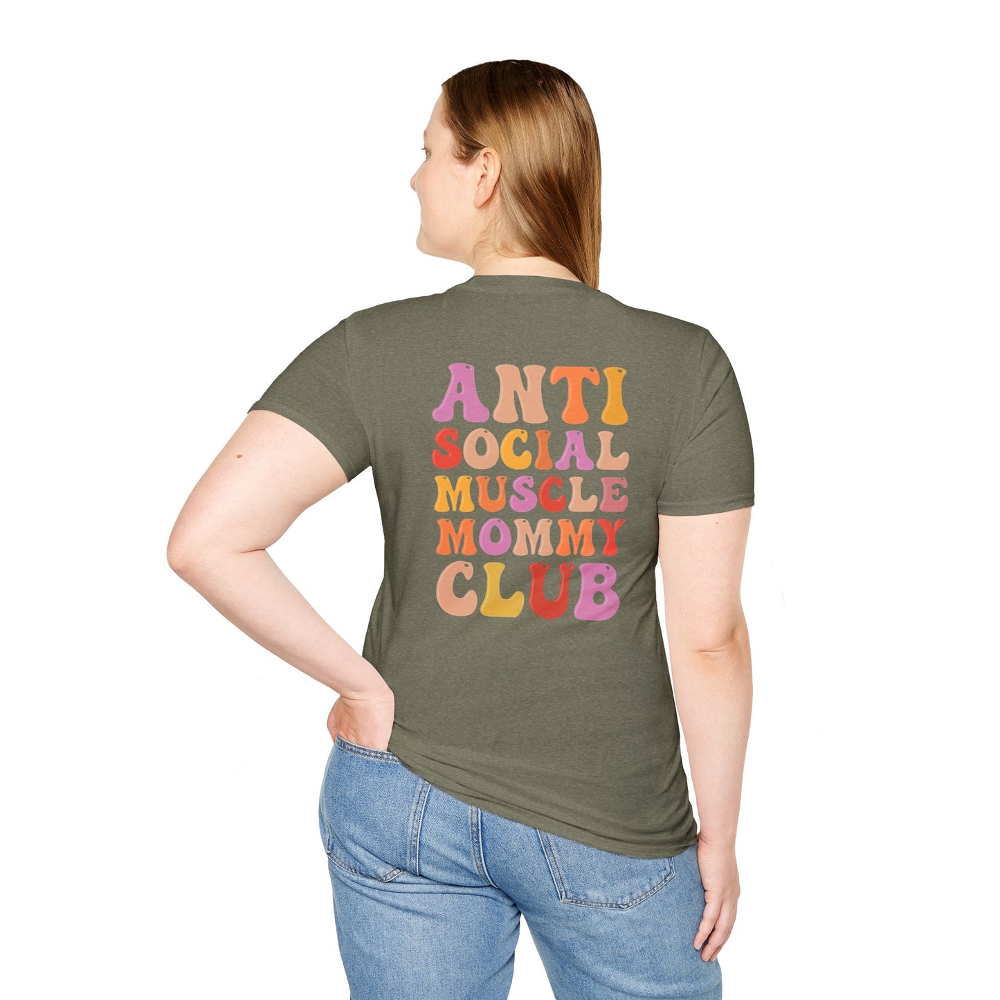 Anti Social Muscle Mommy Club Softstyle T-Shirt
