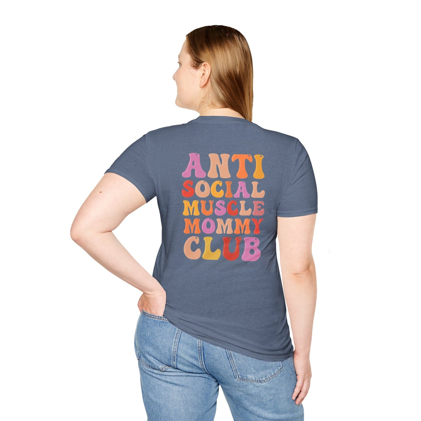 Anti Social Muscle Mommy Club Softstyle T-Shirt
