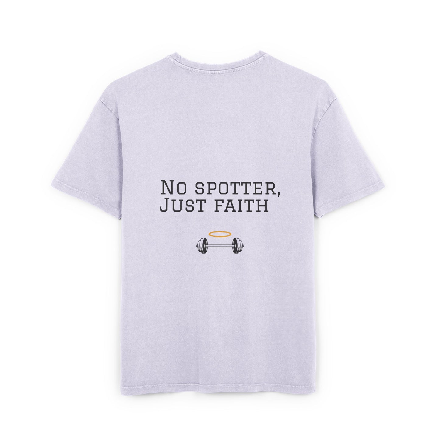 Men's Acid Washed Oversized Tee - No Spotter, Just Faith