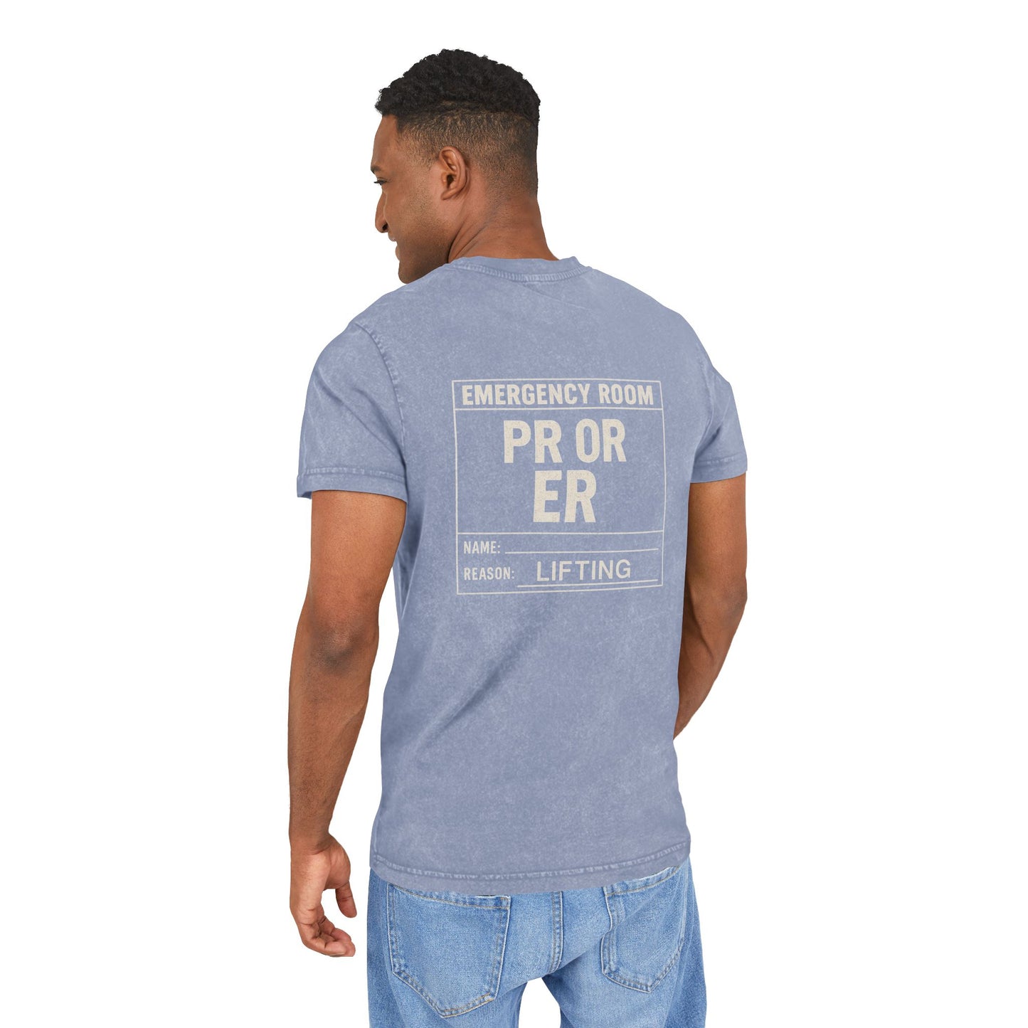 Acid Washed Graphic Tee for Fitness Lovers, Edgy Workout Shirt, Casual Everyday Fashion, Gift for Gym Enthusiasts, Motivational Tee