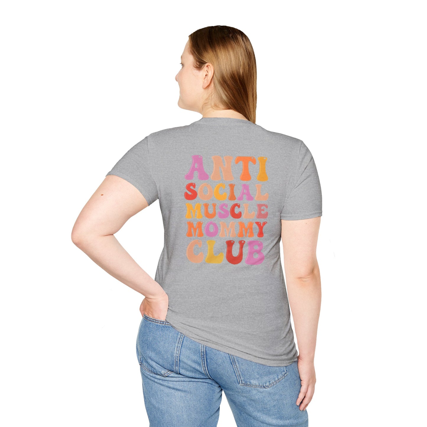 Anti Social Muscle Mommy Club Softstyle T-Shirt