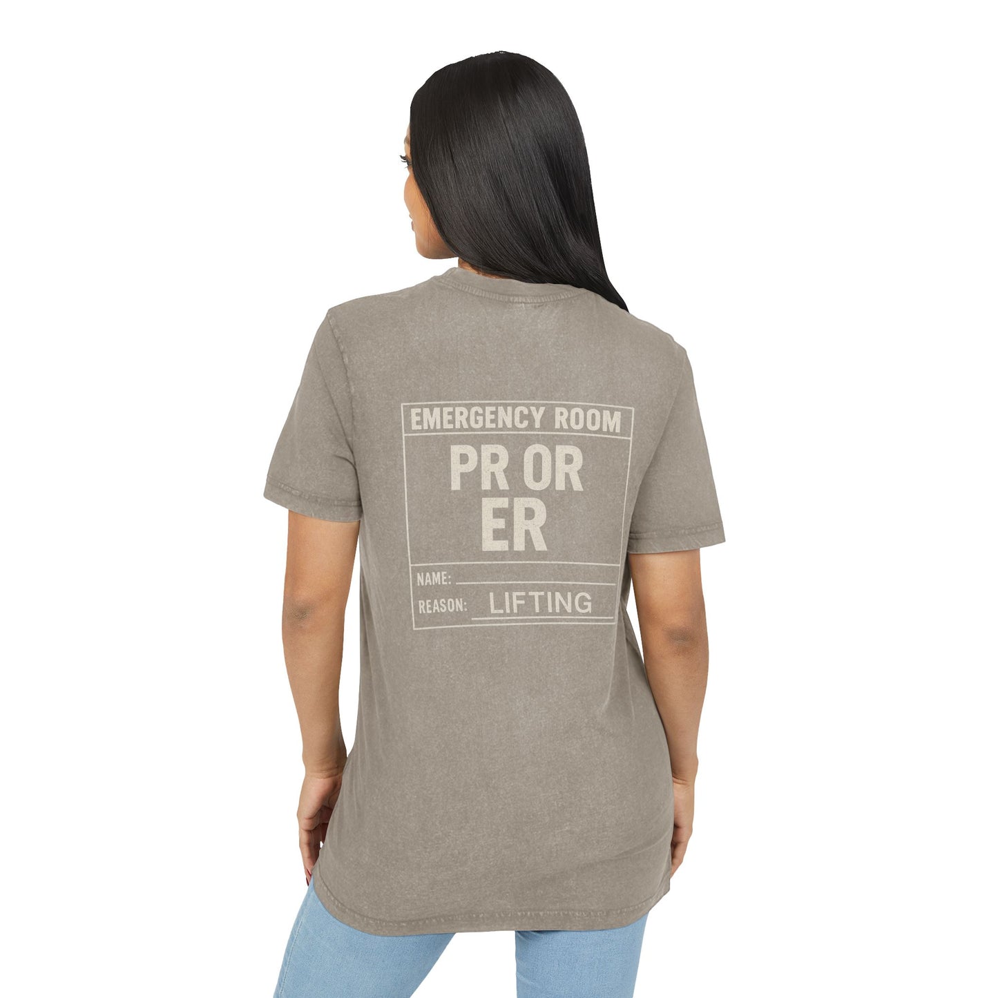 Acid Washed Graphic Tee for Fitness Lovers, Edgy Workout Shirt, Casual Everyday Fashion, Gift for Gym Enthusiasts, Motivational Tee