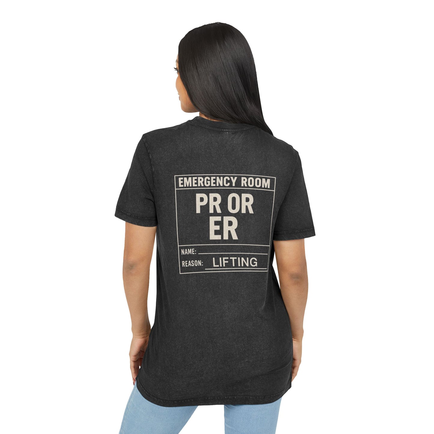 Acid Washed Graphic Tee for Fitness Lovers, Edgy Workout Shirt, Casual Everyday Fashion, Gift for Gym Enthusiasts, Motivational Tee