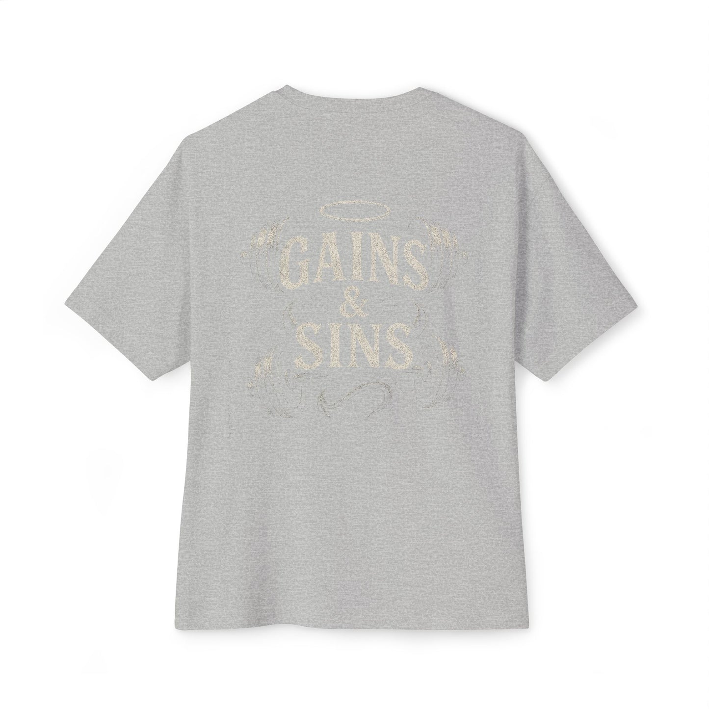 Oversized Tee “Gains and Sins” Design Unisex Shirt